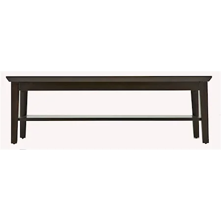 Rectangular Coffee Table with Glass Shelf